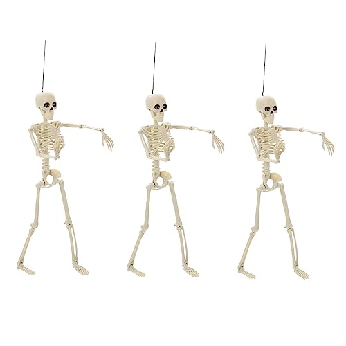 PartyKindom 3st Menschliches Skelett Skelett Dekorative Skelettgelenke Spukhaus Requisiten Halloween-skelett-requisite Skelettmodell Skelett Spielzeug Simulation Gelenkskelett Plastik von PartyKindom