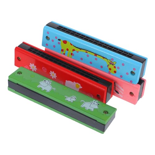 PartyKindom 4 Stück Holz Mundharmonika Musikinstrumente für Kleinkinder mit Bunten Tiermotiven Tragbar Langlebig für Anfänger Schule Reise Geschenk PartyKindom 4 Stück Holz Mundharmonika Musikinstrumente für Kleinkinder mit Bunten Tiermotiven Tragbar Langlebig für Anfänger Schule Reise Geschenk von PartyKindom