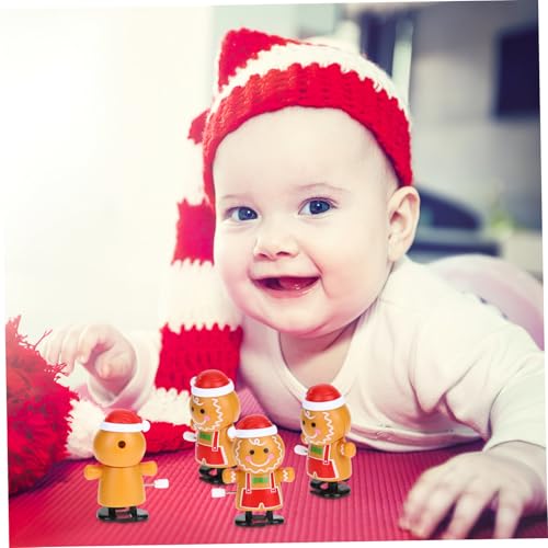 PartyKindom 4 Stück Teiliges Aufziehspielzeug Weihnachten Wind Up Gingerbread Man Figuren Niedliches Weihnachts Kinderspielzeug Kleines Lustiges für Mädchen und Jungen PartyKindom 4 Stück Teiliges Aufziehspielzeug Weihnachten Wind Up Gingerbread Man Figuren Niedliches Weihnachts Kinderspielzeug Kleines Lustiges für Mädchen und Jungen von PartyKindom