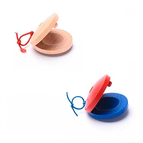 PartyKindom 4 Stück Teiliges Holz Finger Kastagnetten für Sicheres Musikinstrument mit Glatter Oberfläche für Frühe Musikalische Bildung und Hand Auge koordination in Holz Blautönen PartyKindom 4 Stück Teiliges Holz Finger Kastagnetten für Sicheres Musikinstrument mit Glatter Oberfläche für Frühe Musikalische Bildung und Hand Auge koordination in Holz Blautönen von PartyKindom