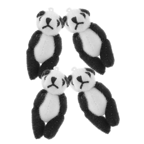 PartyKindom 4 Stück Teiliges Mini Plüschtier Panda Kleine Kuscheltier Anhänger Weiches Baumwollstofftier für Niedlicher Panda Schlüsselanhänger und Geschenk für Geburtstagsfeiern und PartyKindom 4 Stück Teiliges Mini Plüschtier Panda Kleine Kuscheltier Anhänger Weiches Baumwollstofftier für Niedlicher Panda Schlüsselanhänger und Geschenk für Geburtstagsfeiern und von PartyKindom