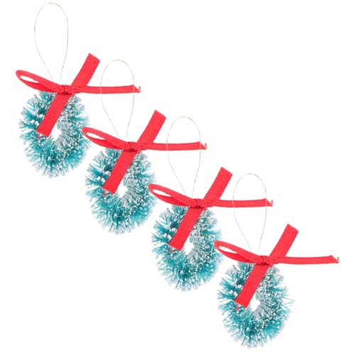PartyKindom 4 Stück Teiliges Mini Weihnachtskranz Realistische Miniatur Girlanden Deko für Puppenhaus Festliche Weihnachtsdekoration für Kleine Möbel und Weihnachtsbaum Ornament PartyKindom 4 Stück Teiliges Mini Weihnachtskranz Realistische Miniatur Girlanden Deko für Puppenhaus Festliche Weihnachtsdekoration für Kleine Möbel und Weihnachtsbaum Ornament von PartyKindom