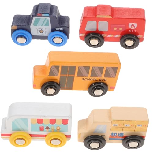 PartyKindom 5 Stück Teiliges Holzspielzeug Fahrzeuge für Kleinkinder Tragbare Feuerwehr und Polizeiautos Pädagogisches Holzauto für Hand Auge Koordination Sicheres PartyKindom 5 Stück Teiliges Holzspielzeug Fahrzeuge für Kleinkinder Tragbare Feuerwehr und Polizeiautos Pädagogisches Holzauto für Hand Auge Koordination Sicheres von PartyKindom