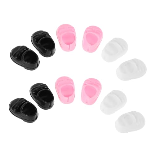 PartyKindom 6 Paare Mini Puppenschuhe Flache Sandalen in Rosa Süße Kleine Dekoration für Puppenhaus und Puppen Zubehör PartyKindom 6 Paare Mini Puppenschuhe Flache Sandalen in Rosa Süße Kleine Dekoration für Puppenhaus und Puppen Zubehör von PartyKindom