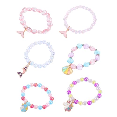 PartyKindom 6 Stück Teiliges Bunte Einhorn Armbänder aus Acryl mit Tropfenanhänger für Mädchen Kindergeburtstag Partygeschenk Schmuck für Kleine Mädchen Partydeko und Spielspaß PartyKindom 6 Stück Teiliges Bunte Einhorn Armbänder aus Acryl mit Tropfenanhänger für Mädchen Kindergeburtstag Partygeschenk Schmuck für Kleine Mädchen Partydeko und Spielspaß von PartyKindom