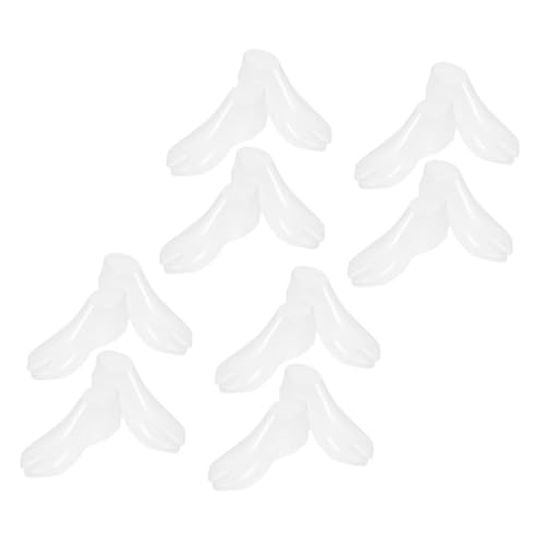PartyKindom 8 Paare Transparente Schuhfußform Klares Fußmodell Fuß-einzelhandelsdisplay Schuhe Sockenmodell Realistisches Fußmodell Fake-fuß-display Fußmodellständer Gefälschter Fuß Pp von PartyKindom