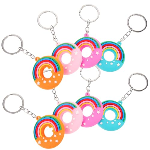 PartyKindom 8 Stück Teiliges Donut Schlüsselanhänger Leichter PVC Anhänger mit Doppelseitigem Regenbogen design Niedlicher Hängender Charme für Taschen Rucksäcke Festivalgeschenke Farbenfrohe PartyKindom 8 Stück Teiliges Donut Schlüsselanhänger Leichter PVC Anhänger mit Doppelseitigem Regenbogen design Niedlicher Hängender Charme für Taschen Rucksäcke Festivalgeschenke Farbenfrohe von PartyKindom