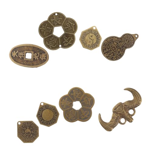 PartyKindom 8 Stück Teiliges Feng Shui Messing Münz- Traditionelle Chinesische Glücksmünzen aus Robustem Messing Antike Wahrsage-Requisiten zur Vermögens Erfolgsmagnetisierung Dekorative PartyKindom 8 Stück Teiliges Feng Shui Messing Münz- Traditionelle Chinesische Glücksmünzen aus Robustem Messing Antike Wahrsage-Requisiten zur Vermögens Erfolgsmagnetisierung Dekorative von PartyKindom