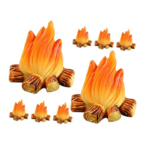PartyKindom 8 Stück Teiliges Miniatur Modellset Realistisches Fake Feuer Handgefertigte Harz Feuerstelle Vielseitig für Mikro Landschaften Garten DIY und Partydekoration PartyKindom 8 Stück Teiliges Miniatur Modellset Realistisches Fake Feuer Handgefertigte Harz Feuerstelle Vielseitig für Mikro Landschaften Garten DIY und Partydekoration von PartyKindom