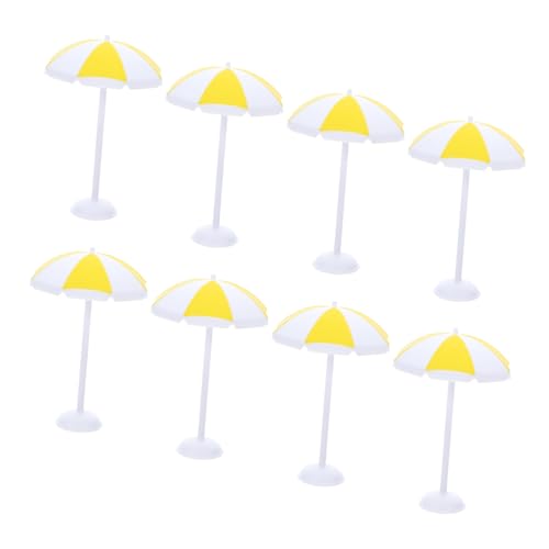 PartyKindom 8 Stück Teiliges Miniatur Strandsonnenschirm Kleines Gelbes Modell aus Langlebigem Kunststoff Vielseitige Dekoration für Puppenhaus Bonsai Terrarien und Tortendeko PartyKindom 8 Stück Teiliges Miniatur Strandsonnenschirm Kleines Gelbes Modell aus Langlebigem Kunststoff Vielseitige Dekoration für Puppenhaus Bonsai Terrarien und Tortendeko von PartyKindom