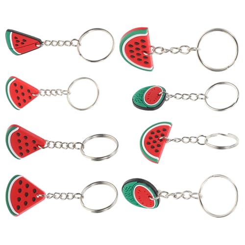 PartyKindom 8 Stück Wassermelonen Schlüsselanhänger Taschenanhänger Schlüsselanhänger Obst Schlüsselanhänger Imitation Wassermelone Schlüsselanhänger Party Schlüsselanhänger von PartyKindom