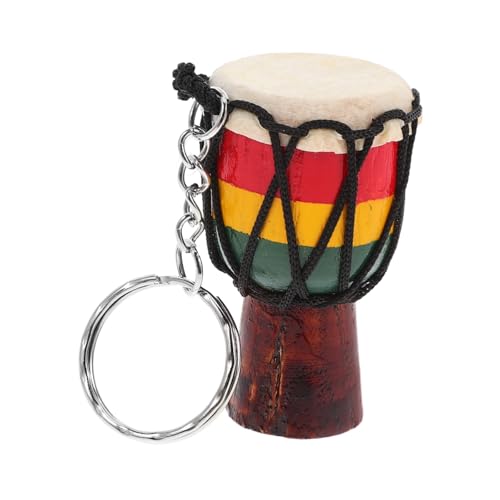 PartyKindom Afrikanischer Trommel-schlüsselanhänger, Mini-trommel-ornament Für Schlüssel, Zartes Reise-souvenir Mit Einzigartiger Trommel, Einzigartiger Schlüsselanhänger-hängeanhänger von PartyKindom