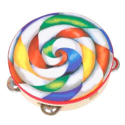 PartyKindom Bunte Handtrommel mit Einreihigen Schellen Frühes Musikinstrument für Ab Jahr Percussion Drum Lernspielzeug Greiffähigkeit und Musikalität PartyKindom Bunte Handtrommel mit Einreihigen Schellen Frühes Musikinstrument für Ab Jahr Percussion Drum Lernspielzeug Greiffähigkeit und Musikalität von PartyKindom