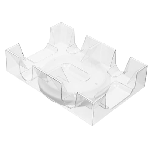 PartyKindom Drehbarer Pokerkartenhalter aus Robustem Kunststoff mit Ablagefach Fach Kartenspielständer für Spielkarten Praktische Aufbewahrung für Zuhause und Spieltisch PartyKindom Drehbarer Pokerkartenhalter aus Robustem Kunststoff mit Ablagefach Fach Kartenspielständer für Spielkarten Praktische Aufbewahrung für Zuhause und Spieltisch von PartyKindom