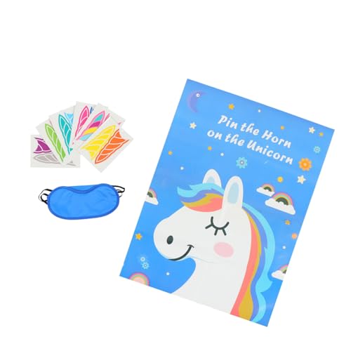 PartyKindom Einhorn Partyspiel Pin The Horn Teiliges Kreatives Sticker Spiel für Geburtstag Flexible Langlebige Materialien Einfache Anwendung als und Raumdekoration PartyKindom Einhorn Partyspiel Pin The Horn Teiliges Kreatives Sticker Spiel für Geburtstag Flexible Langlebige Materialien Einfache Anwendung als und Raumdekoration von PartyKindom