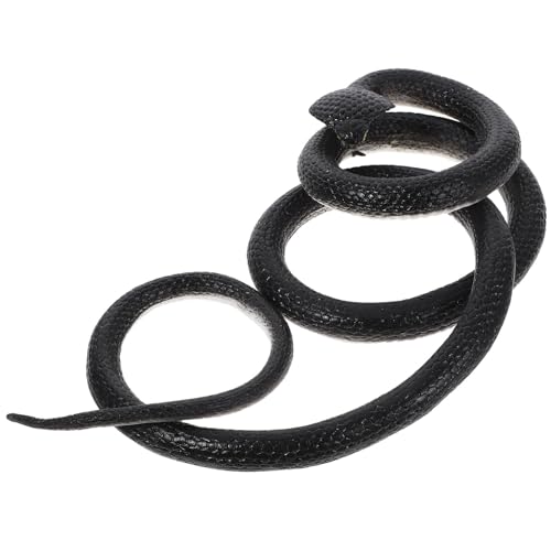 PartyKindom Gefälschte Schlangen-Requisite Tiermodell Aus Weichem Gummi Für Halloween-Schrecken Und Süßes Oder Saures Schwarze Schlange 120 cm von PartyKindom