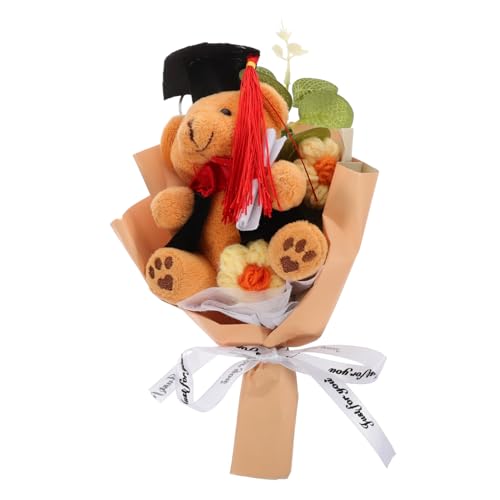 PartyKindom Graduation Bear Bouquet Plüschtier mit Gestricktem Blumenstrauß Weiches Kuscheltier für Absolventen Einzigartiges Abschlussgeschenk Leicht und Tragbar Liebevolle Handarbeit PartyKindom Graduation Bear Bouquet Plüschtier mit Gestricktem Blumenstrauß Weiches Kuscheltier für Absolventen Einzigartiges Abschlussgeschenk Leicht und Tragbar Liebevolle Handarbeit von PartyKindom