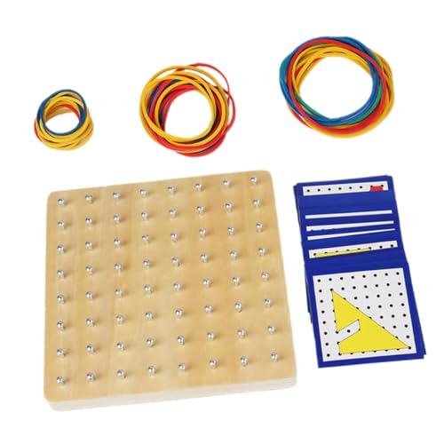 PartyKindom Holz Geoboard Lernspielzeug mit Nagelbrett und Gummibändern Montessori Geometrisches Puzzle für Kreatives Motorikspielzeug Vorstellungskraft und Mathematischem PartyKindom Holz Geoboard Lernspielzeug mit Nagelbrett und Gummibändern Montessori Geometrisches Puzzle für Kreatives Motorikspielzeug Vorstellungskraft und Mathematischem von PartyKindom