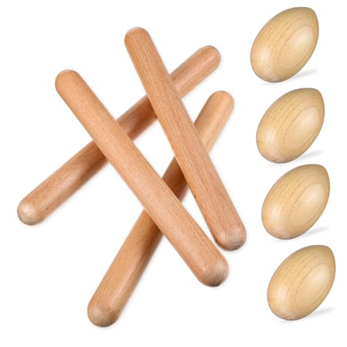 PartyKindom Holz Musikspielzeug Set für Kleinkinder mit Percussion Sticks und Egg Shakern Natürliche Holzfarben Rhythmusförderndes Lernspielzeug für Musikalische Früherziehung und Spielspaß PartyKindom Holz Musikspielzeug Set für Kleinkinder mit Percussion Sticks und Egg Shakern Natürliche Holzfarben Rhythmusförderndes Lernspielzeug für Musikalische Früherziehung und Spielspaß von PartyKindom