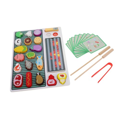 PartyKindom Holzspielzeug Grillset für Realistischem BBQ Design Kreatives Rollenspiel Küchenset Motorik und Fantasie Sicheres Interaktives Grillspielzeug für Jungen und Mädchen PartyKindom Holzspielzeug Grillset für Realistischem BBQ Design Kreatives Rollenspiel Küchenset Motorik und Fantasie Sicheres Interaktives Grillspielzeug für Jungen und Mädchen von PartyKindom
