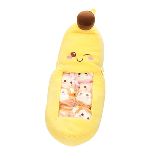 PartyKindom Kawaii Bananen Plüschkissen mit Abnehmbaren Mini Spielzeugen Weiches Gefülltes Kuscheltier für Erwachsene Dekoratives Obstkissen für Geburtstag Party und Alltag PartyKindom Kawaii Bananen Plüschkissen mit Abnehmbaren Mini Spielzeugen Weiches Gefülltes Kuscheltier für Erwachsene Dekoratives Obstkissen für Geburtstag Party und Alltag von PartyKindom