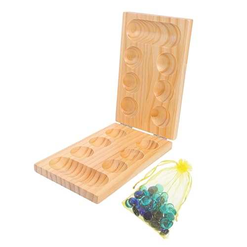 PartyKindom Klappbares Holz Mancala Schachspiel Langlebiges Familienspiel mit Edelsteinfiguren Tragbares Denkspiel für Party Robustes Platzsparendes Strategiespiel PartyKindom Klappbares Holz Mancala Schachspiel Langlebiges Familienspiel mit Edelsteinfiguren Tragbares Denkspiel für Party Robustes Platzsparendes Strategiespiel von PartyKindom