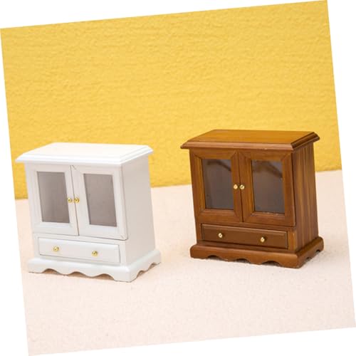 PartyKindom Maßstab Doppeltüriger Mini Schrank Europäisches Design Miniatur Dekoration für Puppenstube und Kinderzimmer PartyKindom Maßstab Doppeltüriger Mini Schrank Europäisches Design Miniatur Dekoration für Puppenstube und Kinderzimmer von PartyKindom