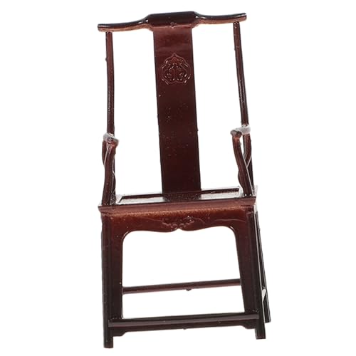 PartyKindom Miniatur Chinesischer Stuhl aus Abs Material Glatte Oberfläche Dekorativer Puppenhaus Möbel Zubehör Traditionelles Rotes Sandelholz Design für Miniatur Dekoration und Sammeln PartyKindom Miniatur Chinesischer Stuhl aus Abs Material Glatte Oberfläche Dekorativer Puppenhaus Möbel Zubehör Traditionelles Rotes Sandelholz Design für Miniatur Dekoration und Sammeln von PartyKindom