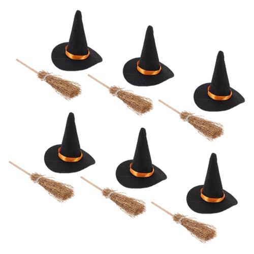 PartyKindom Miniatur Hexenhüte und Besen Set Teilig Langlebige Halloween Dekoration für Büro Zuhause Schule und DIY Bastelprojekte Mini für Kleine Räume PartyKindom Miniatur Hexenhüte und Besen Set Teilig Langlebige Halloween Dekoration für Büro Zuhause Schule und DIY Bastelprojekte Mini für Kleine Räume von PartyKindom