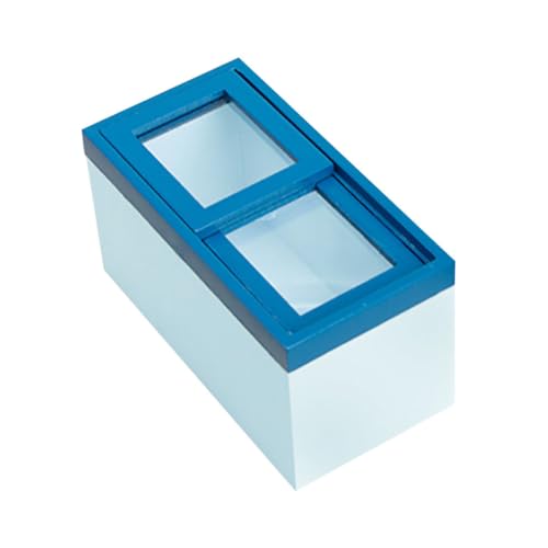 PartyKindom Miniatur Kühlschrank Modell Holz Mini Gefrierschrank Dekoration Puppenhaus Zubehör Blau Kreative Mini Haus Kühlschrank Deko PartyKindom Miniatur Kühlschrank Modell Holz Mini Gefrierschrank Dekoration Puppenhaus Zubehör Blau Kreative Mini Haus Kühlschrank Deko von PartyKindom