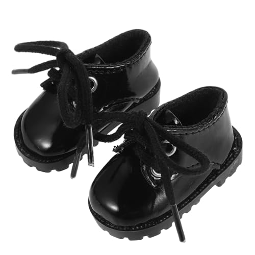 PartyKindom Miniatur Puppenschuhe aus Künstlichem Leder für Baumwollpuppen Idealer Sitz Modische Mini Schuhe Zubehör für Puppenhaus und Puppenfamilie Schwarz PartyKindom Miniatur Puppenschuhe aus Künstlichem Leder für Baumwollpuppen Idealer Sitz Modische Mini Schuhe Zubehör für Puppenhaus und Puppenfamilie Schwarz von PartyKindom