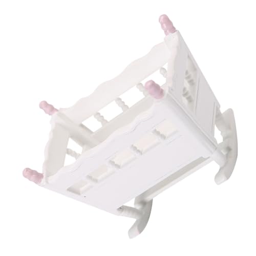 PartyKindom Miniatur Puppenwiege Mini Babybett Puppenhaus Möbel Zubehör Rosa Realistische Langlebige Mini für Kinderzimmer Puppenhaus Dekoration PartyKindom Miniatur Puppenwiege Mini Babybett Puppenhaus Möbel Zubehör Rosa Realistische Langlebige Mini für Kinderzimmer Puppenhaus Dekoration von PartyKindom