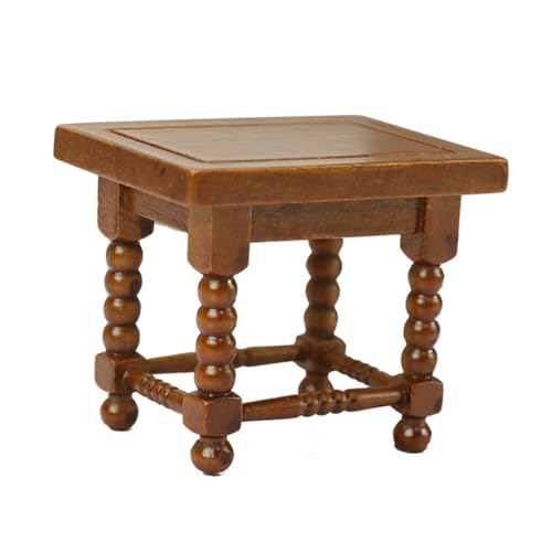 PartyKindom Miniatur Teetisch aus Europäischer Stil Handgefertigtes Miniaturmöbel für Puppenhaus Dekoratives Modell für Miniaturlandschaften und Wohnzimmerszenerien PartyKindom Miniatur Teetisch aus Europäischer Stil Handgefertigtes Miniaturmöbel für Puppenhaus Dekoratives Modell für Miniaturlandschaften und Wohnzimmerszenerien von PartyKindom