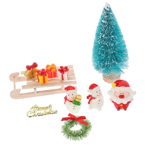 PartyKindom Miniatur Teiliges Weihnachtsdeko für Puppenhaus Handgefertigte Holzfiguren Vielseitige Miniaturdekoration für DIY Fest Geeignet für Schreibtisch und Mini Garten PartyKindom Miniatur Teiliges Weihnachtsdeko für Puppenhaus Handgefertigte Holzfiguren Vielseitige Miniaturdekoration für DIY Fest Geeignet für Schreibtisch und Mini Garten von PartyKindom