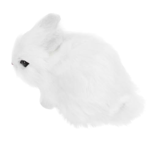 PartyKindom Plüsch Hase Ornament Weiß Realistisches Kuscheltier mit Weichem Kunstfell Dekoratives Hasenspielzeug für Niedliche Tischdekoration und Geschenk für Mädchen Jungen PartyKindom Plüsch Hase Ornament Weiß Realistisches Kuscheltier mit Weichem Kunstfell Dekoratives Hasenspielzeug für Niedliche Tischdekoration und Geschenk für Mädchen Jungen von PartyKindom