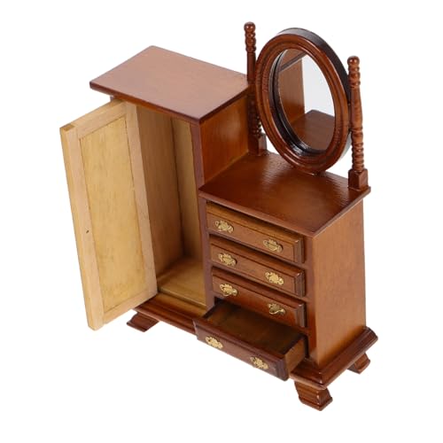 PartyKindom Schlafzimmer Möbel Holz Schminktisch für Puppenhaus Zubehör DIY Vintage Möbelstück für Kinderzimmer Dekoration PartyKindom Schlafzimmer Möbel Holz Schminktisch für Puppenhaus Zubehör DIY Vintage Möbelstück für Kinderzimmer Dekoration von PartyKindom