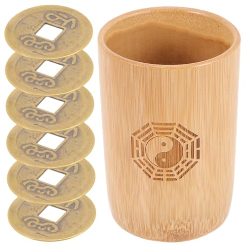 PartyKindom Traditionelles Chinesisches Divinationsspiel mit Bambuseimer und Kupfermünzen Robuste Feng Shui Wahrsageutensilien für Familienfeiern Tempelrituale und Glücksbringer Handgefertigt PartyKindom Traditionelles Chinesisches Divinationsspiel mit Bambuseimer und Kupfermünzen Robuste Feng Shui Wahrsageutensilien für Familienfeiern Tempelrituale und Glücksbringer Handgefertigt von PartyKindom