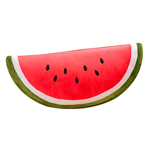 PartyKindom Wassermelonenkissen Kuscheltier für Geburtstagsgeschenke Wassermelone Plüsch Tasche entzückendes Fruchtspielzeug Wassermelonen-Plüschkissen Baumwolle rot von PartyKindom