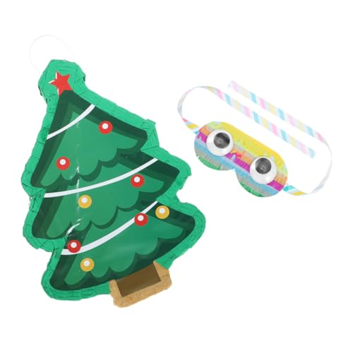 PartyKindom Weihnachtliche Papier Piñata Weihnachtsbaum mit Augenbinde Traditionelles Party Deko für Leicht zum Befüllen mit Süßigkeiten und Kleinen Geschenken Festliche Beschäftigung für PartyKindom Weihnachtliche Papier Piñata Weihnachtsbaum mit Augenbinde Traditionelles Party Deko für Leicht zum Befüllen mit Süßigkeiten und Kleinen Geschenken Festliche Beschäftigung für von PartyKindom