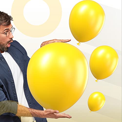 PartyWoo Gelbe Luftballons, 102 Stück Gelbe Luftballons Packung mit 18 Zoll 12 Zoll 10 Zoll 5 Zoll für Gelbe Luftballongirlande Arch Kit Sonnenblume Themenparty Geburtstag Hochzeit von PartyWoo