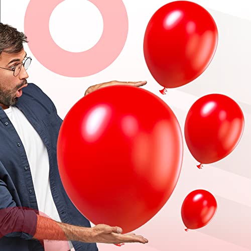 PartyWoo Luftballon Rot, 102 Stück Ballon Girlande Rot Satz von Ballons Rot 18 Zoll 12 Zoll 10 Zoll 5 Zoll, Luftballon Girlande Rot für Deko Geburtstag, Deko Babyparty, Deko Hochzeit, Partydeko von PartyWoo