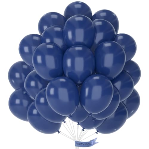 PartyWoo Luftballons Blau, 50 Stück 12 Zoll Ballons Blau, Dunkelblaue Luftballons für Ballongirlande oder Ballonbogen als Partydeko, Geburtstagsdeko, Hochzeitsdekoration, Babypartydekoration, Blau-Y73 PartyWoo Luftballons Blau, 50 Stück 12 Zoll Ballons Blau, Dunkelblaue Luftballons für Ballongirlande oder Ballonbogen als Partydeko, Geburtstagsdeko, Hochzeitsdekoration, Babypartydekoration, Blau-Y73 von PartyWoo
