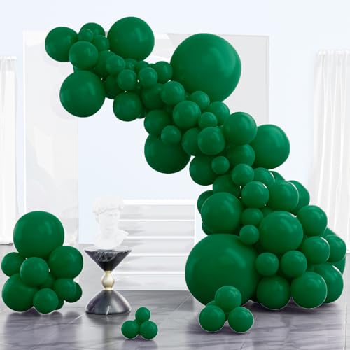 PartyWoo Luftballons Grün, 102 Stück Dunkelgrüne Ballon Girlande Satz von Verschiedene Größen mit 18 Zoll 12 Zoll 10 Zoll 5 Zoll, Ballongirlande für Geburtstagsdeko, Partydeko, Hochzeitdeko, Grün-Y56 PartyWoo Luftballons Grün, 102 Stück Dunkelgrüne Ballon Girlande Satz von Verschiedene Größen mit 18 Zoll 12 Zoll 10 Zoll 5 Zoll, Ballongirlande für Geburtstagsdeko, Partydeko, Hochzeitdeko, Grün-Y56 von PartyWoo