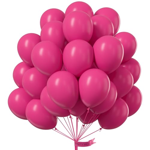 PartyWoo Luftballons Pink, 50 Stück 12 Zoll Ballons Pink, Pink Luftballons für Ballongirlande oder Ballonbogen als Partydeko, Geburtstagsdekoration, Hochzeitsdekoration, Babypartydekoration, Rosa-Y12 von PartyWoo