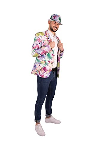 PartyXPeople Euro-Jacke Herren-Kostüm Verkleidungs-Jackett Money Euroscheine mehrfarbig 14706-48 von PartyXPeople