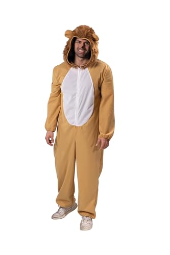 PartyXPeople Löwe Lennard Overall |Unisex Tierkostüm Raubkatze| Karneval-Verkleidung | braun | 14809 Gr. S bis Gr.XL (L) von PartyXPeople