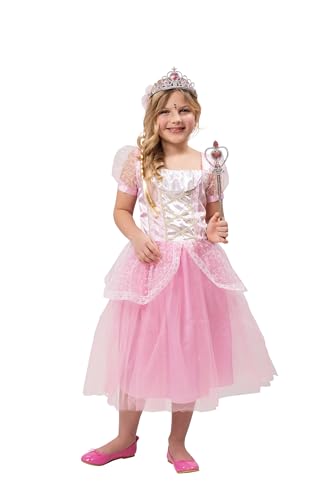 PartyXPeople Prinzessin Mira | Kinder Kostüm | Märchenkleid rosa 12806 Gr.104 von PartyXPeople