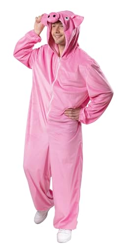 PartyXPeople Schwein Kalli Overall |Unisex Tierkostüm Schweinchen|Karneval-Verkleidung rosa | 14811 Gr. S bis Gr.XL (L) von PartyXPeople