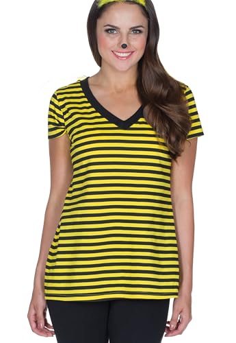 PartyXPeople V-Shirt Biene Karneval Fasching| Kostüm Biene Damen | Bienchen Verkleidung | Oberteil Tierkostüm Ringel gelb schwarz 13322-38/40 PartyXPeople V-Shirt Biene Karneval Fasching| Kostüm Biene Damen | Bienchen Verkleidung | Oberteil Tierkostüm Ringel gelb schwarz 13322-38/40 von PartyXPeople