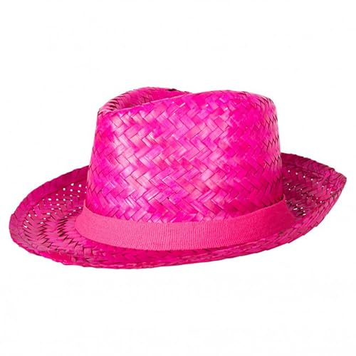 Strohhut Caribbean natur | Partyhut Festival Malle Sommer | Sommerhut (pink) von PartyXplosion